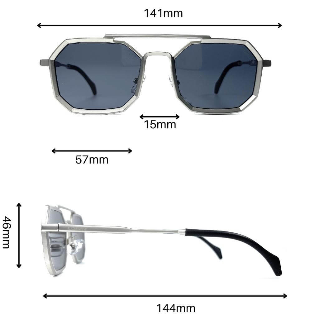 Gafas de sol Tulum negro y plata